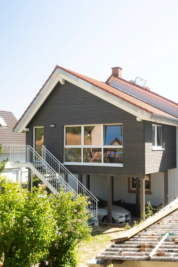 Anbau mit Carport – Holzrahmenbau & Carport